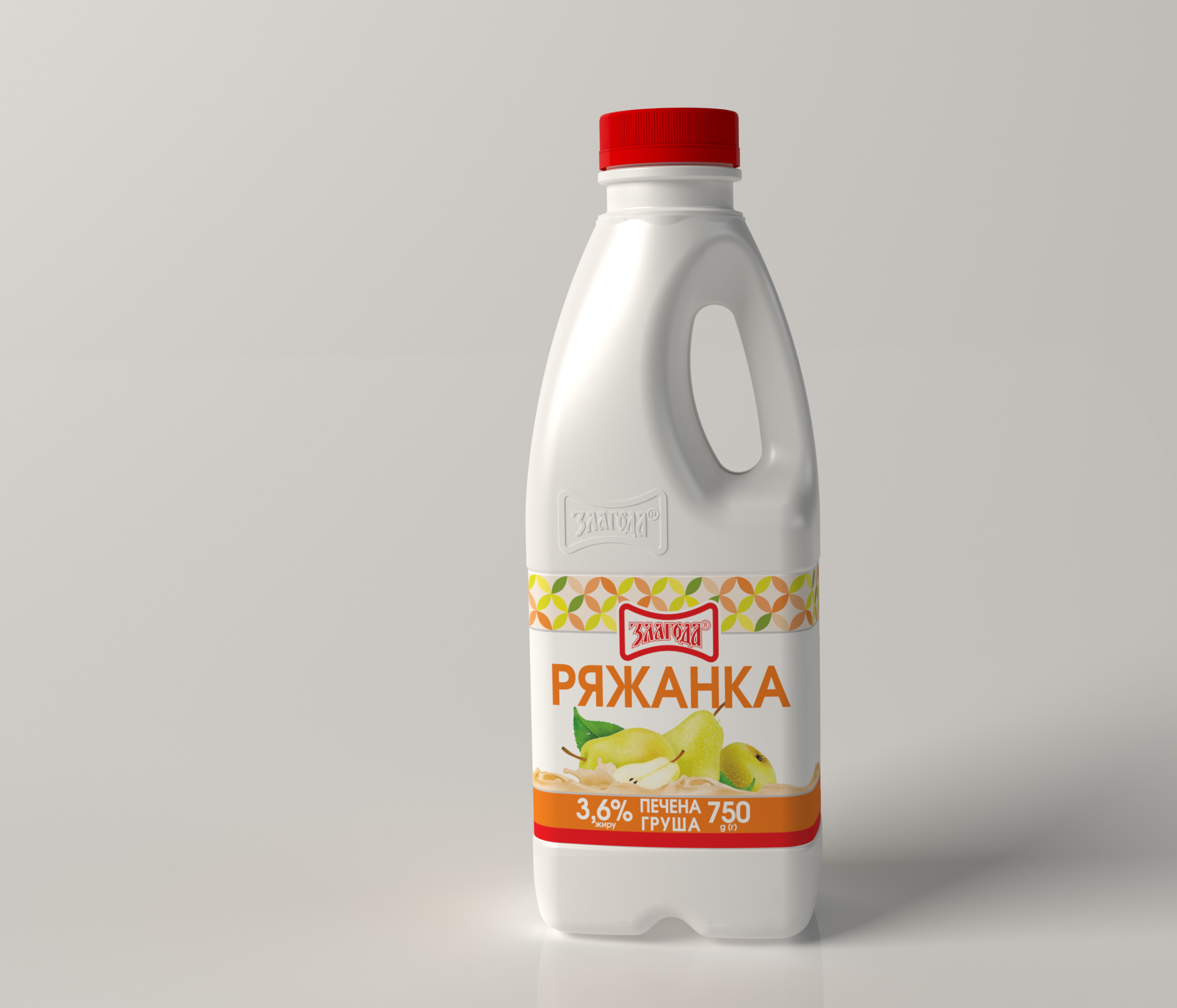 Ряженка 3,6% 750гр з наповнювачем "Печена груша" Злагода